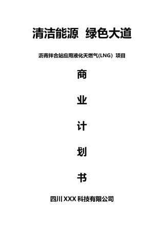 清洁能源商业计划书