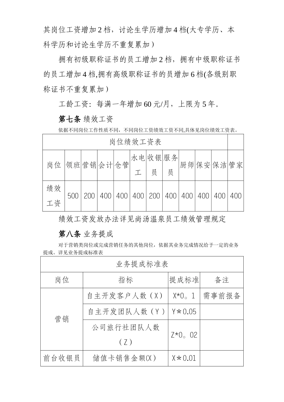 温泉员工薪酬管理规定2_第3页