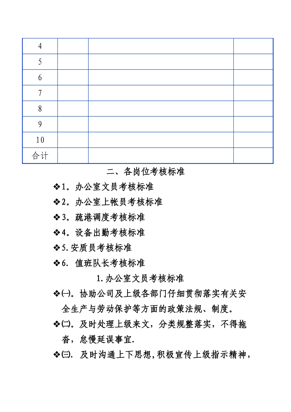 港口运输公司绩效考核标准.答案_第3页