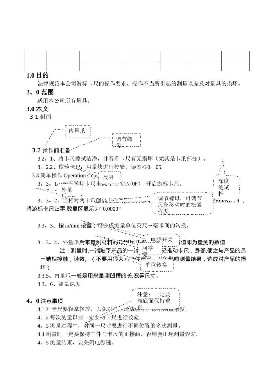 游标卡尺操作作业指导书_第2页