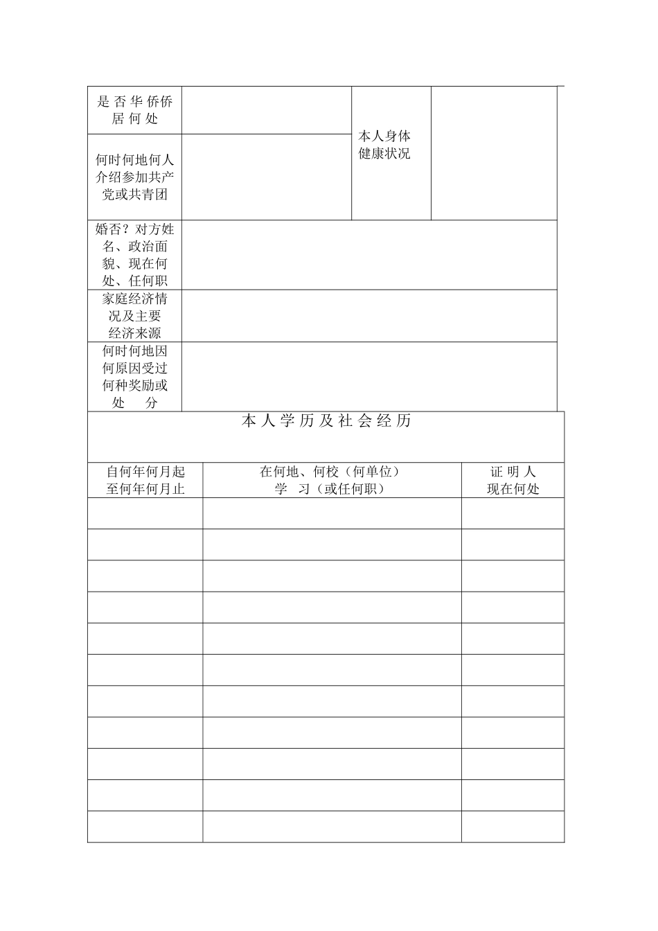 湖南大学毕业生登记表_第2页