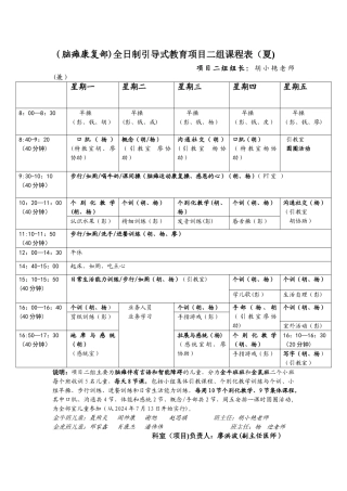 湖南引导式教育项目二组流程表