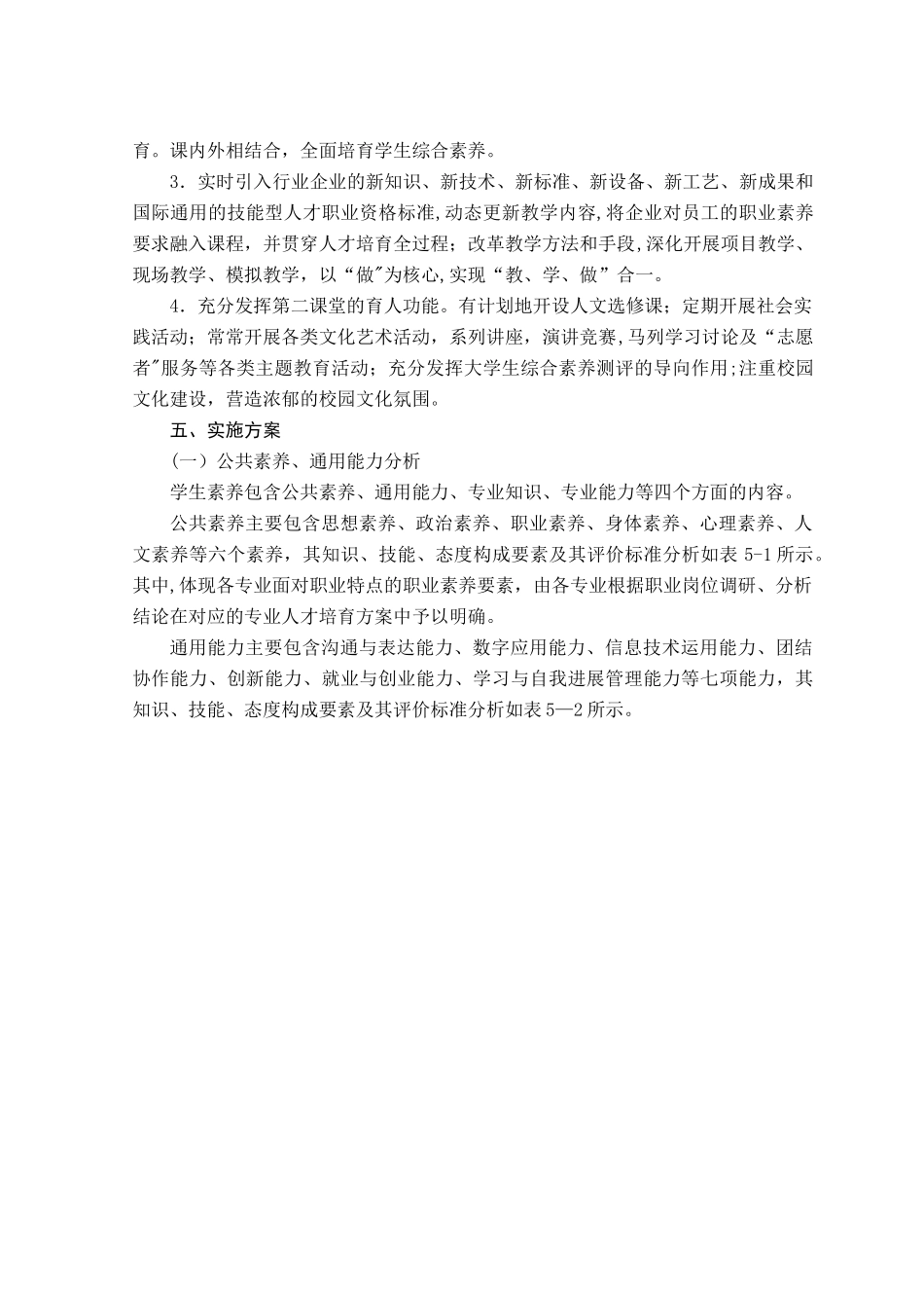 湖南理工职业技术学院人才培养总体方案_第2页