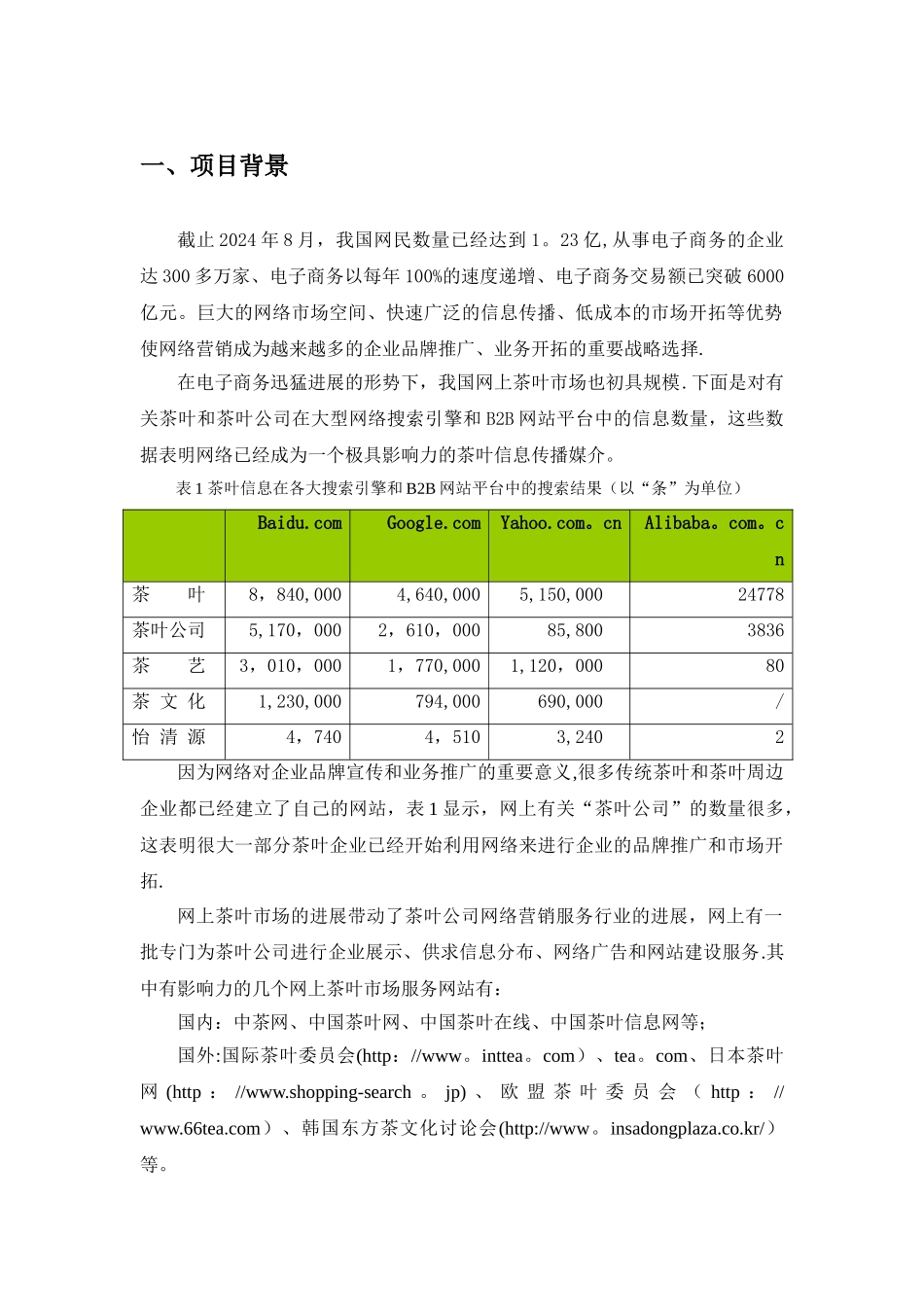 湖南省怡清源茶业有限公司网站推广策划方案_第3页