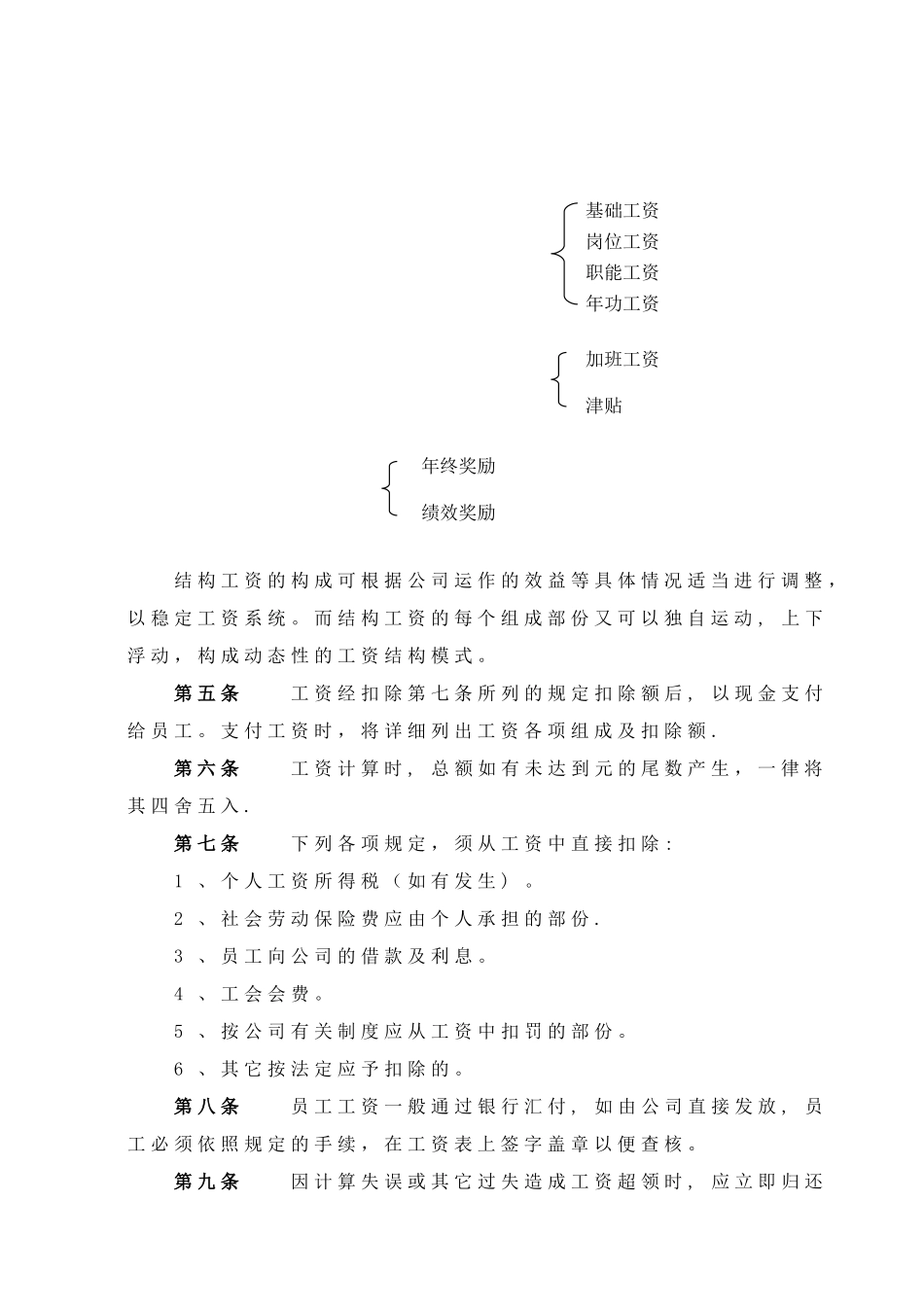 湖南维肤膏医药有限公司工资管理制度_第2页