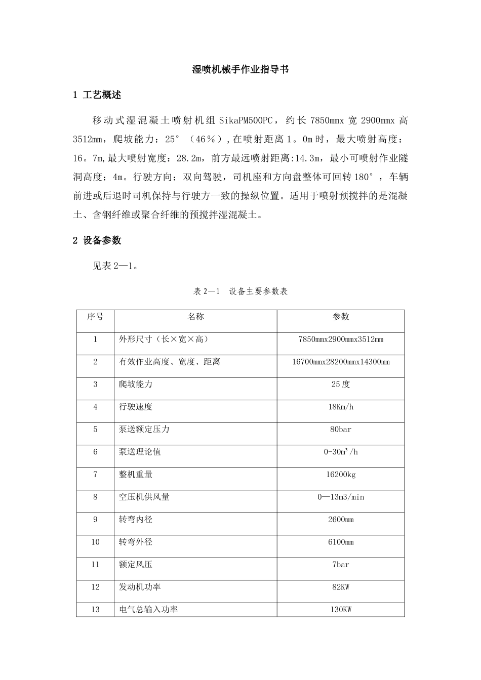 湿喷机械手作业指导书_第1页