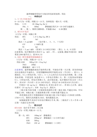滋养细胞化疗方案