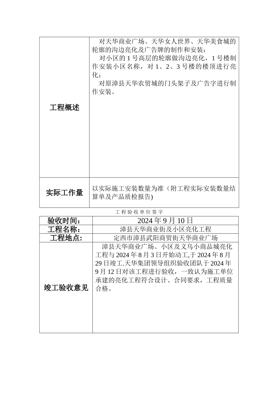 漳县亮化工程验收报告_第2页