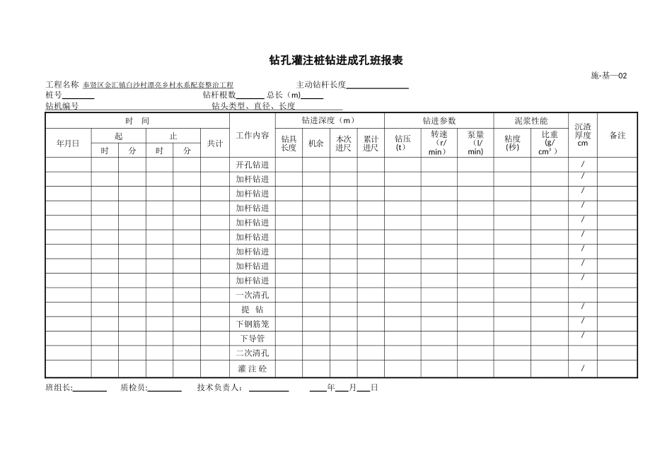 灌注桩报验表_第3页