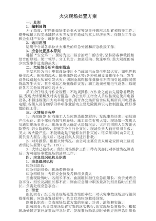 火灾现场处置方案