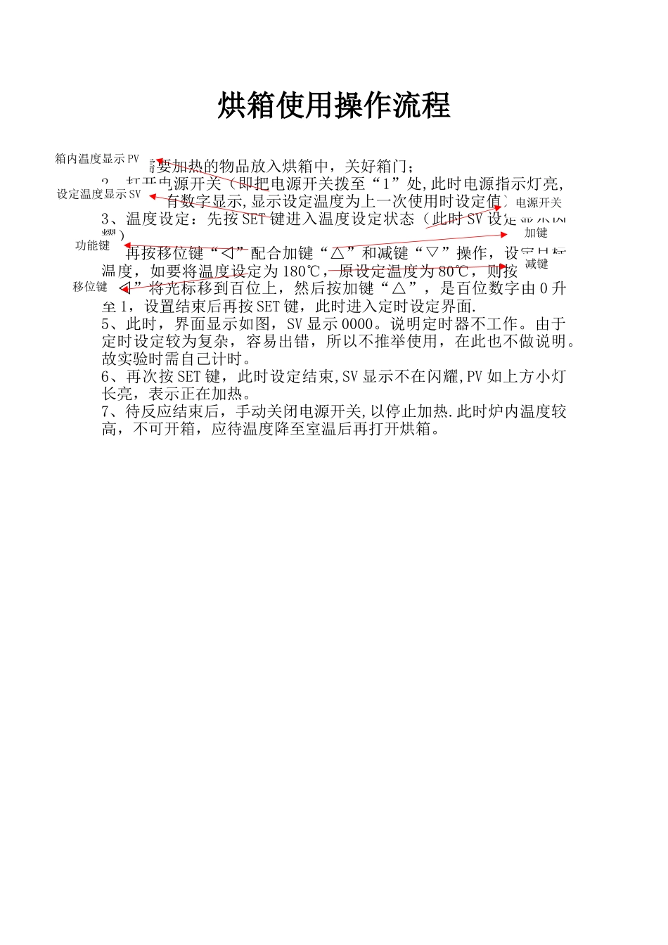 烘箱使用操作流程_第1页