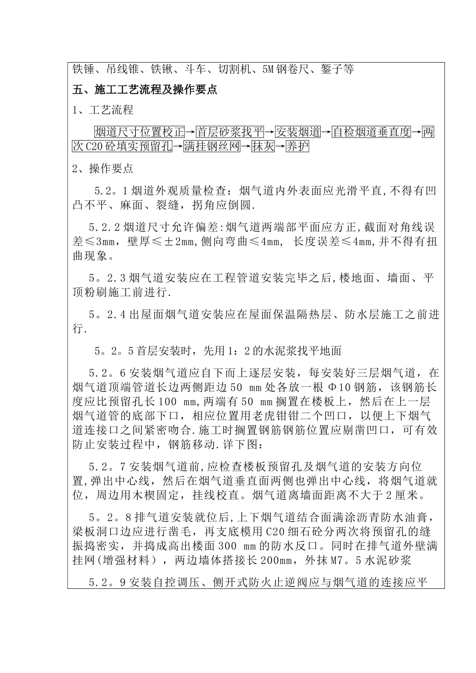 烟道安装安全技术交底_第2页