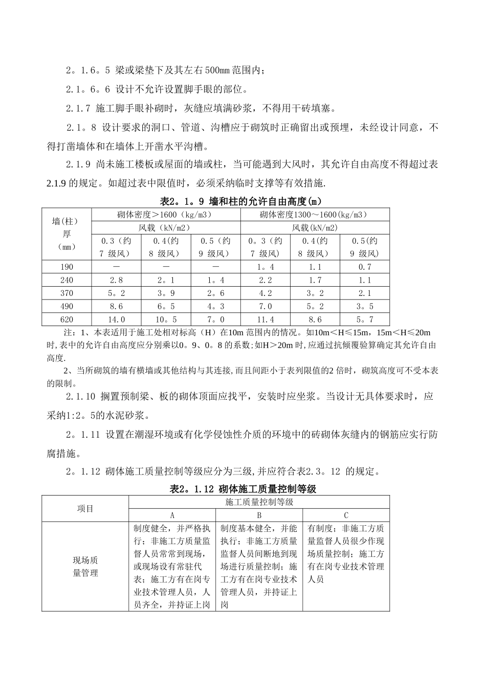 烧结多孔砖砌体施工工艺标准_第2页