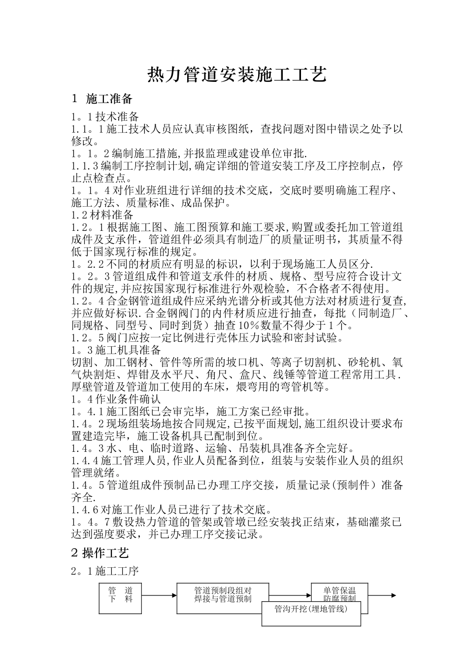 热力管道安装施工工艺0_第1页