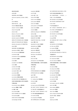 热能与动力工程专业英语词汇大全