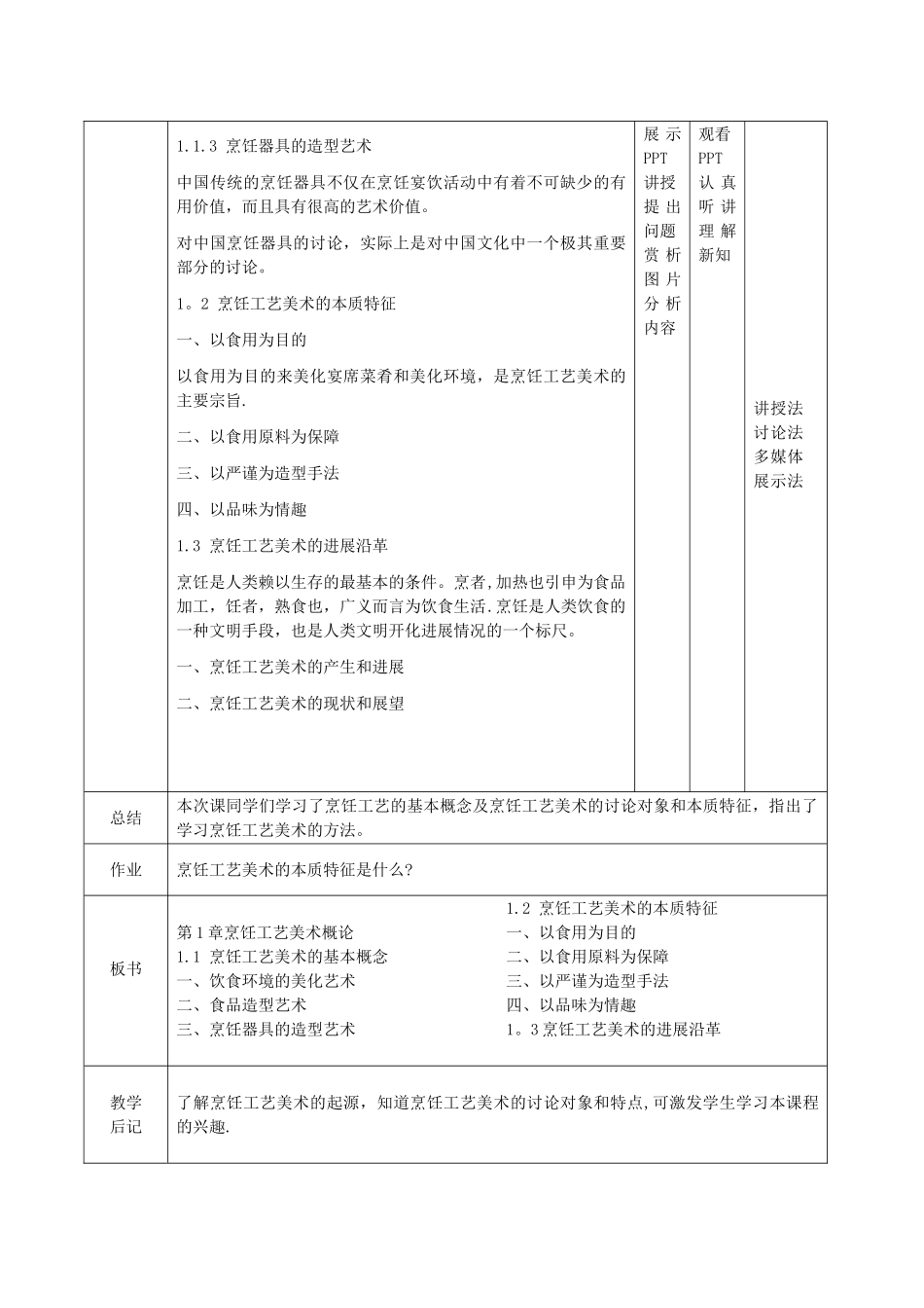 烹饪工艺美术教案_第2页