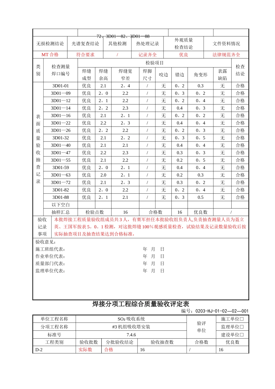 焊接质量检查验收表_第3页