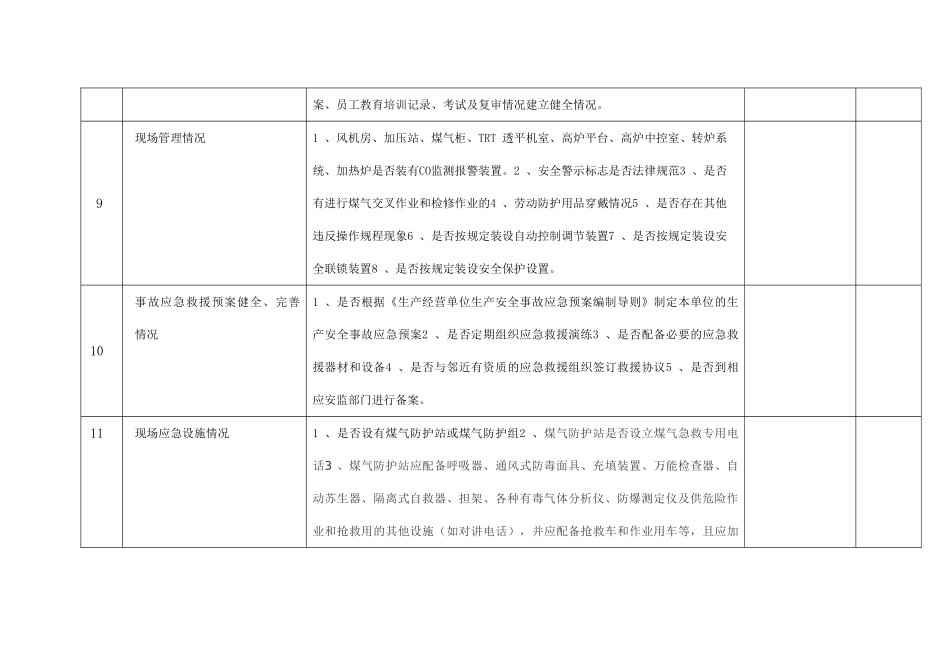 煤气发生炉检查表_第3页