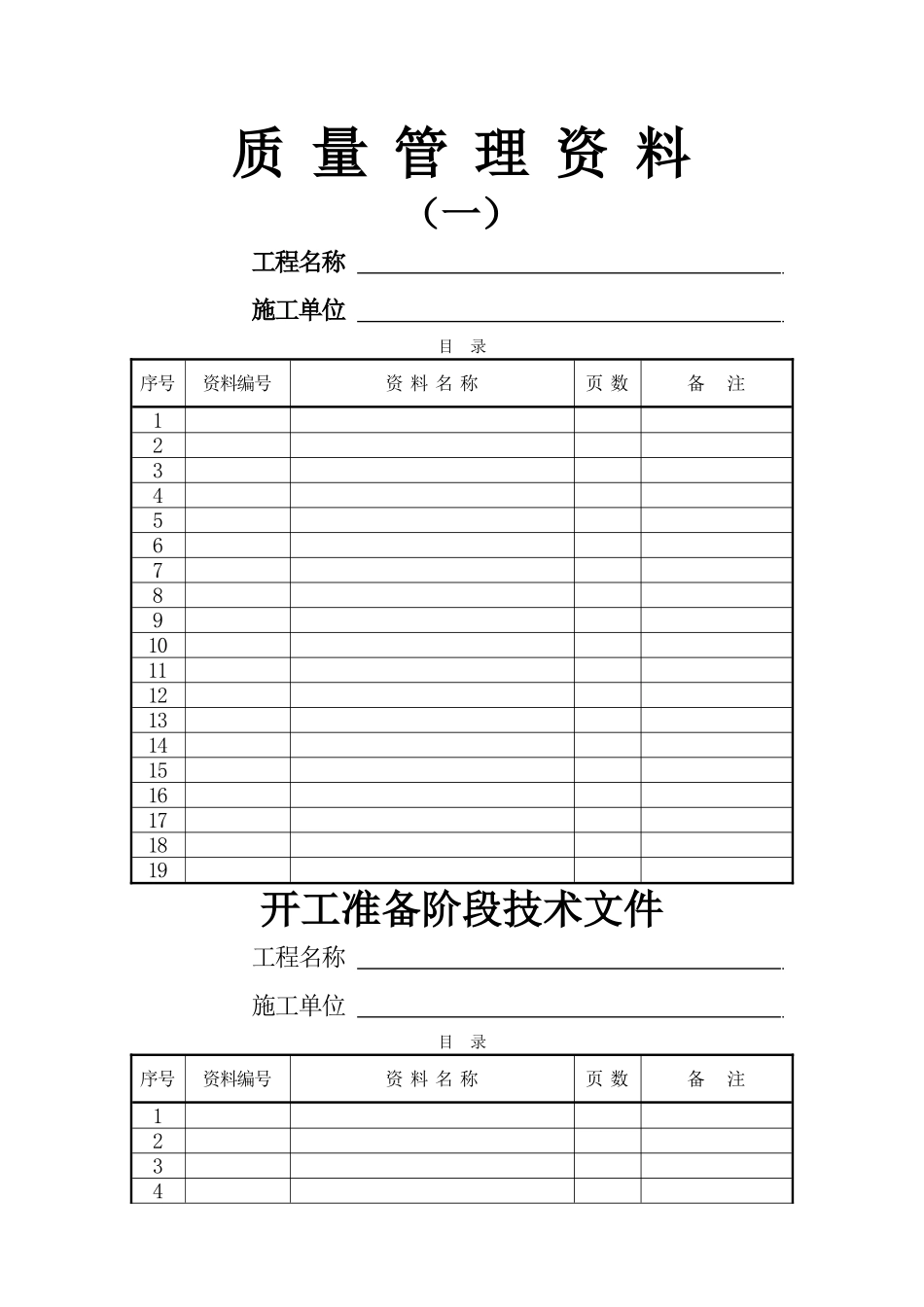 煤矿井巷工程竣工内容资料_第1页