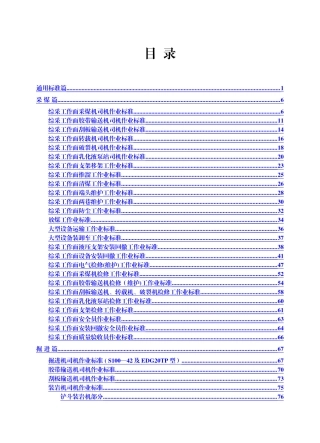 煤矿各岗位生产精细化作业标准