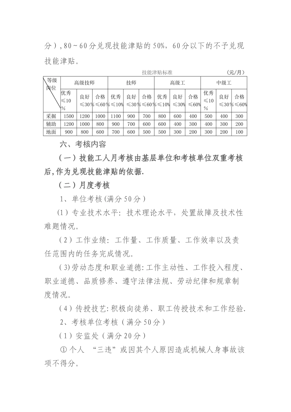 煤矿技能工人考核办法_第2页