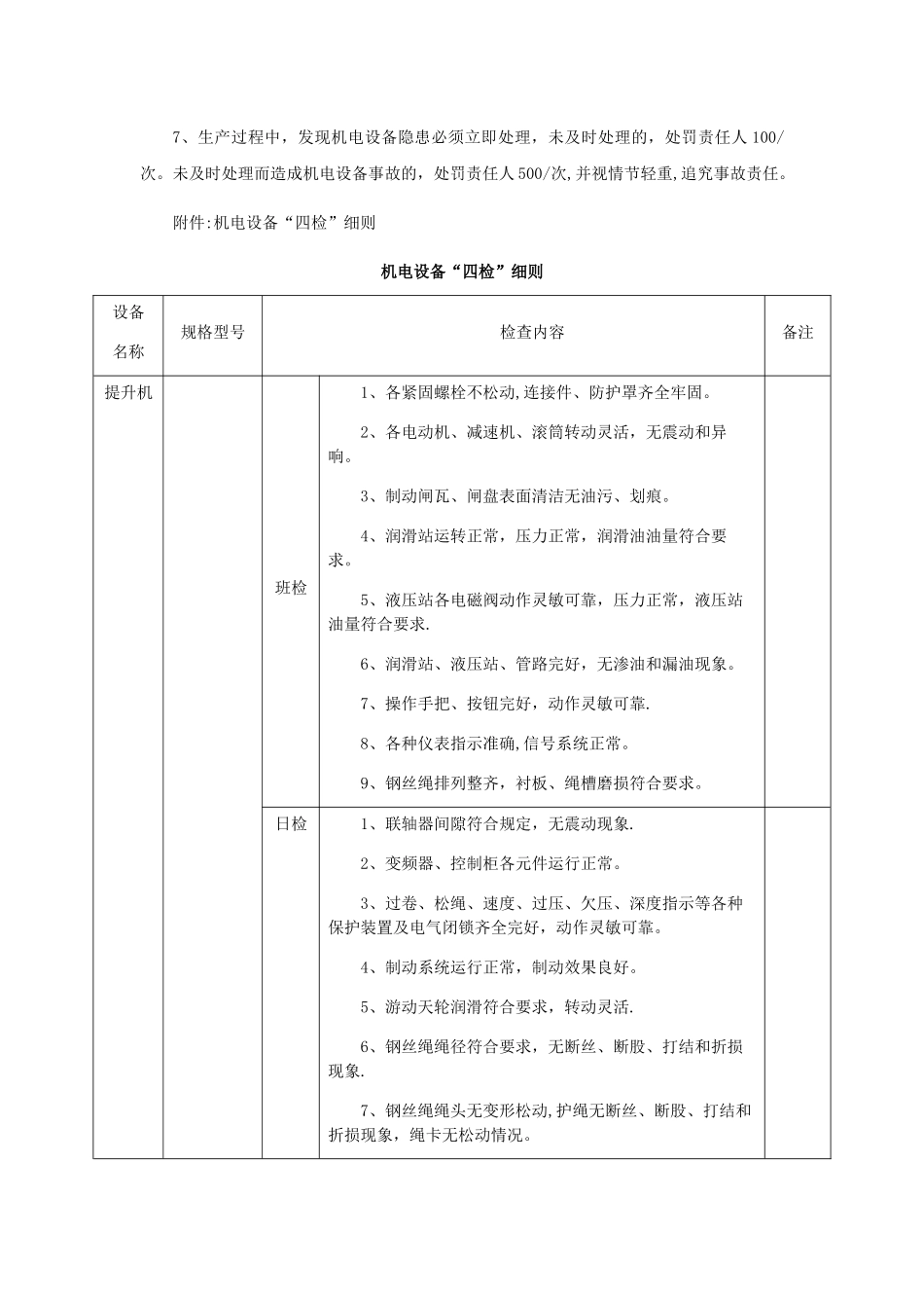 煤矿机电设备四检制度_第3页