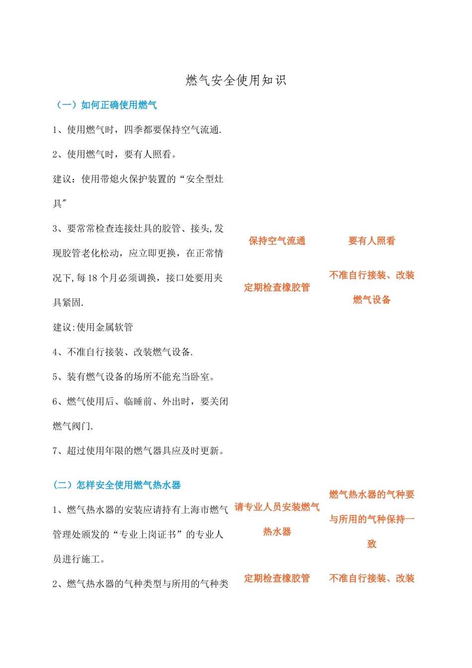 燃气安全宣传知识_第1页