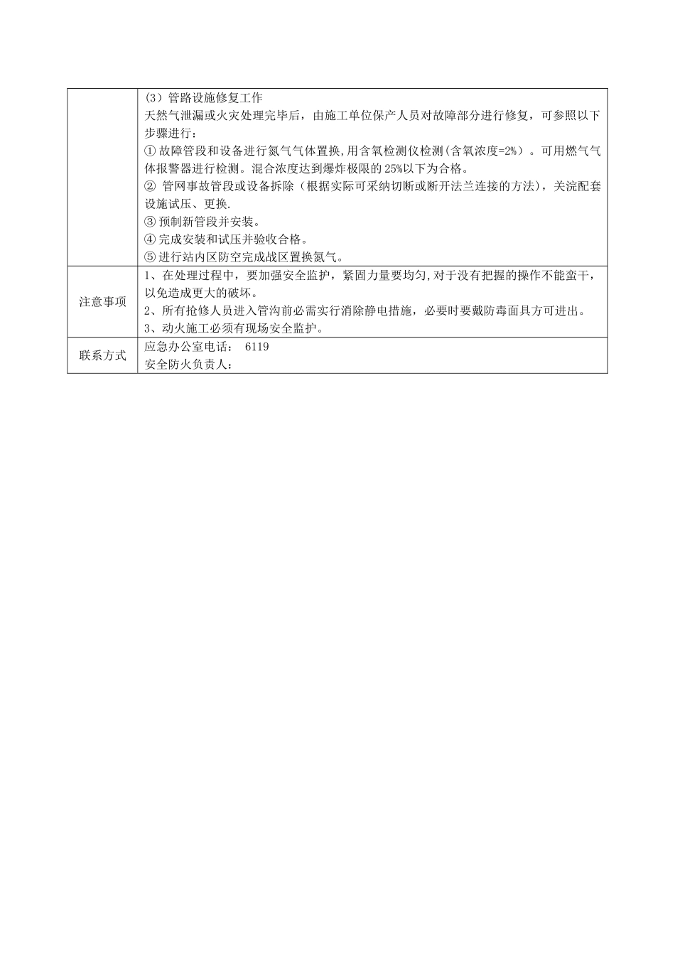 燃气泄漏事故现场处置方案_第3页