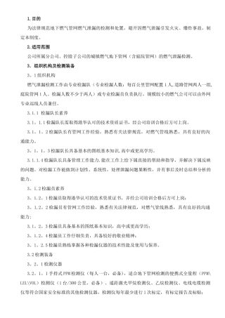 燃气泄漏检测管理规定