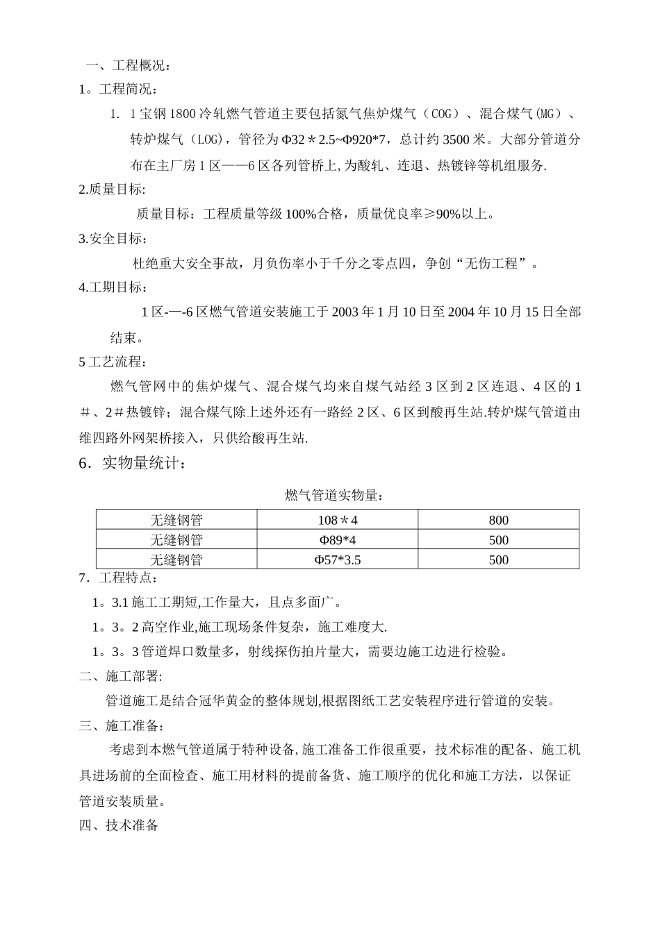 燃气管道施工方案(很好)_第1页