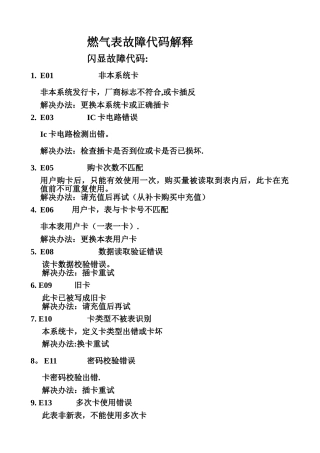 燃气表提示代码解释1.2-燃气表故障图标解释