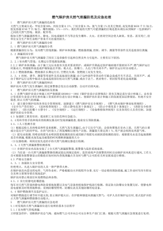 燃气锅炉应急处置措施