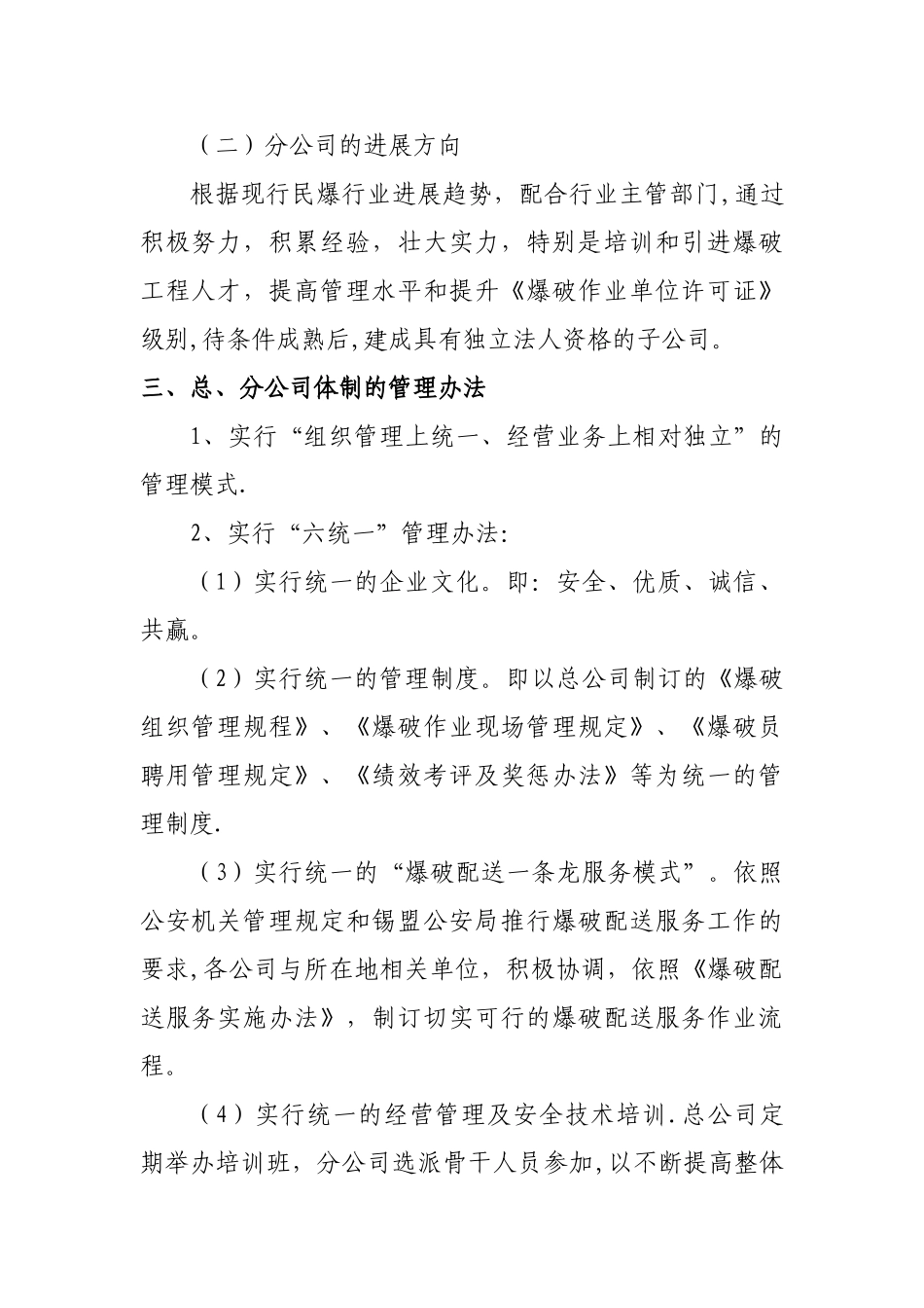 爆破公司分公司管理办法_第2页