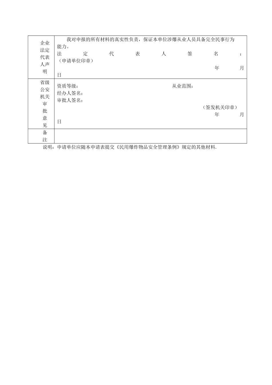 爆破单位作业所需表格及安全管理制度_第3页