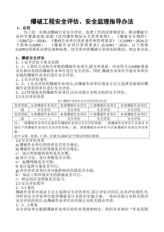 爆破安全监理、评估收费标准