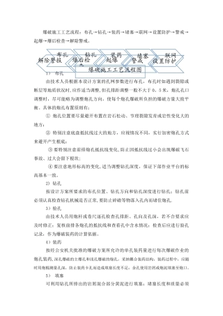 爆破施工工艺流程