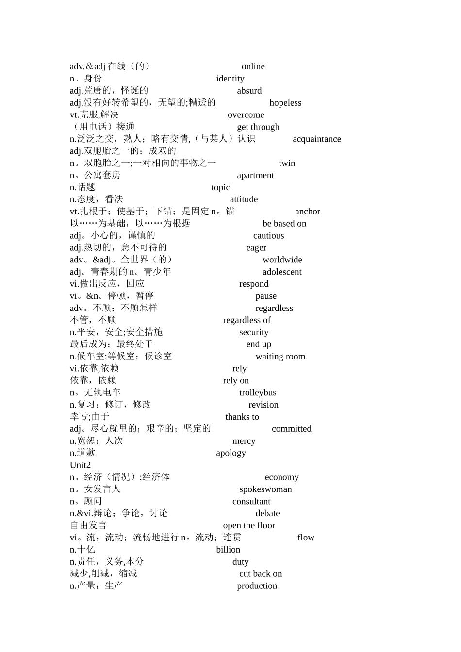 牛津英语模块5单词表_第2页
