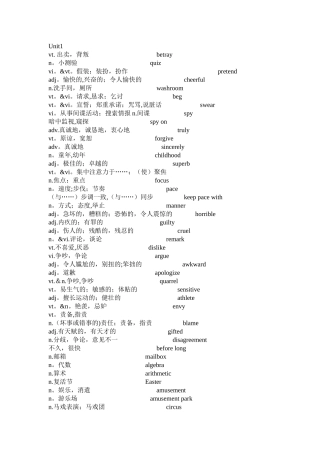 牛津英语模块5单词表