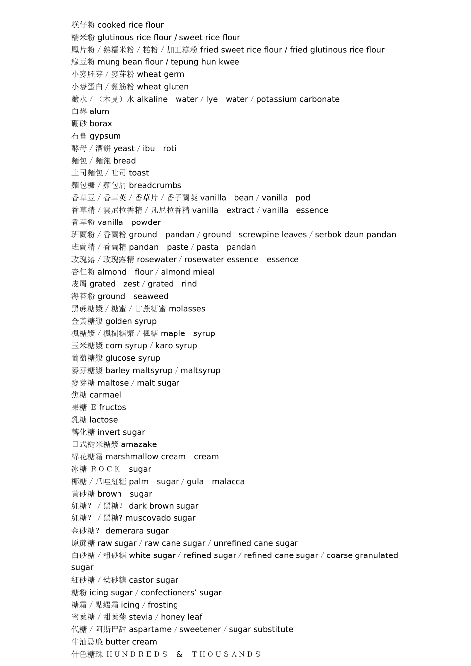 牛肉部分各式食材的中英文对照_第2页