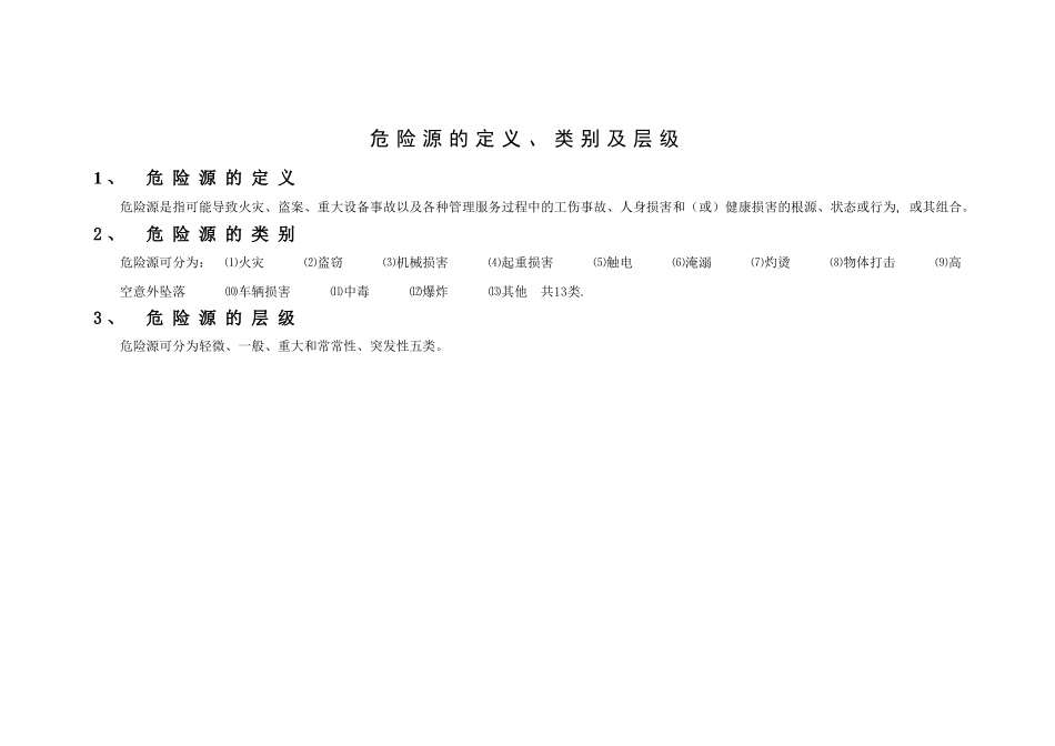 物业公司“危险源”识别和管控汇总表_第1页