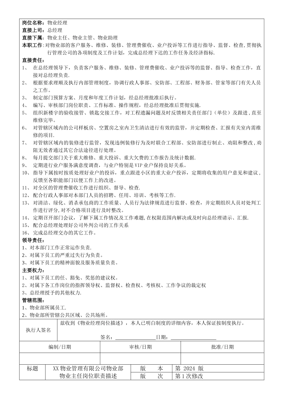 物业公司各部门岗位职责-_第3页