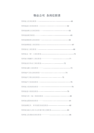 物业公司岗位职责[1]