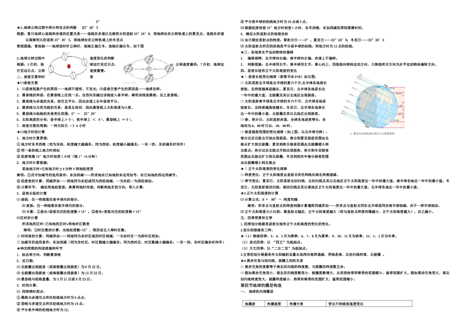 2025年人教高一地理必修一知识点总结最全面最详尽_第3页
