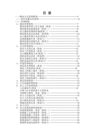 物业公司管理制度大全