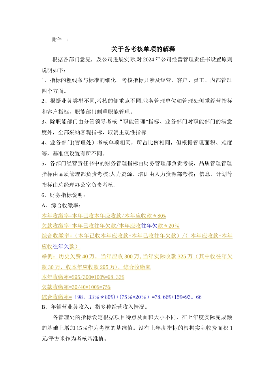 物业公司经营管理目标责任书_第3页