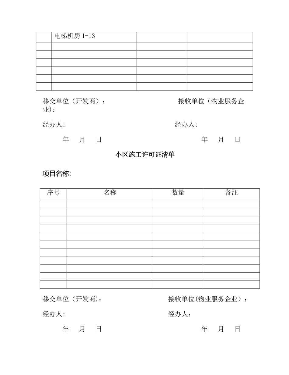 物业共用设施移交查验表_第3页