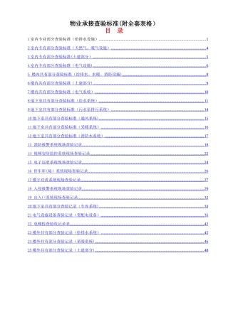 物业承接查验标准