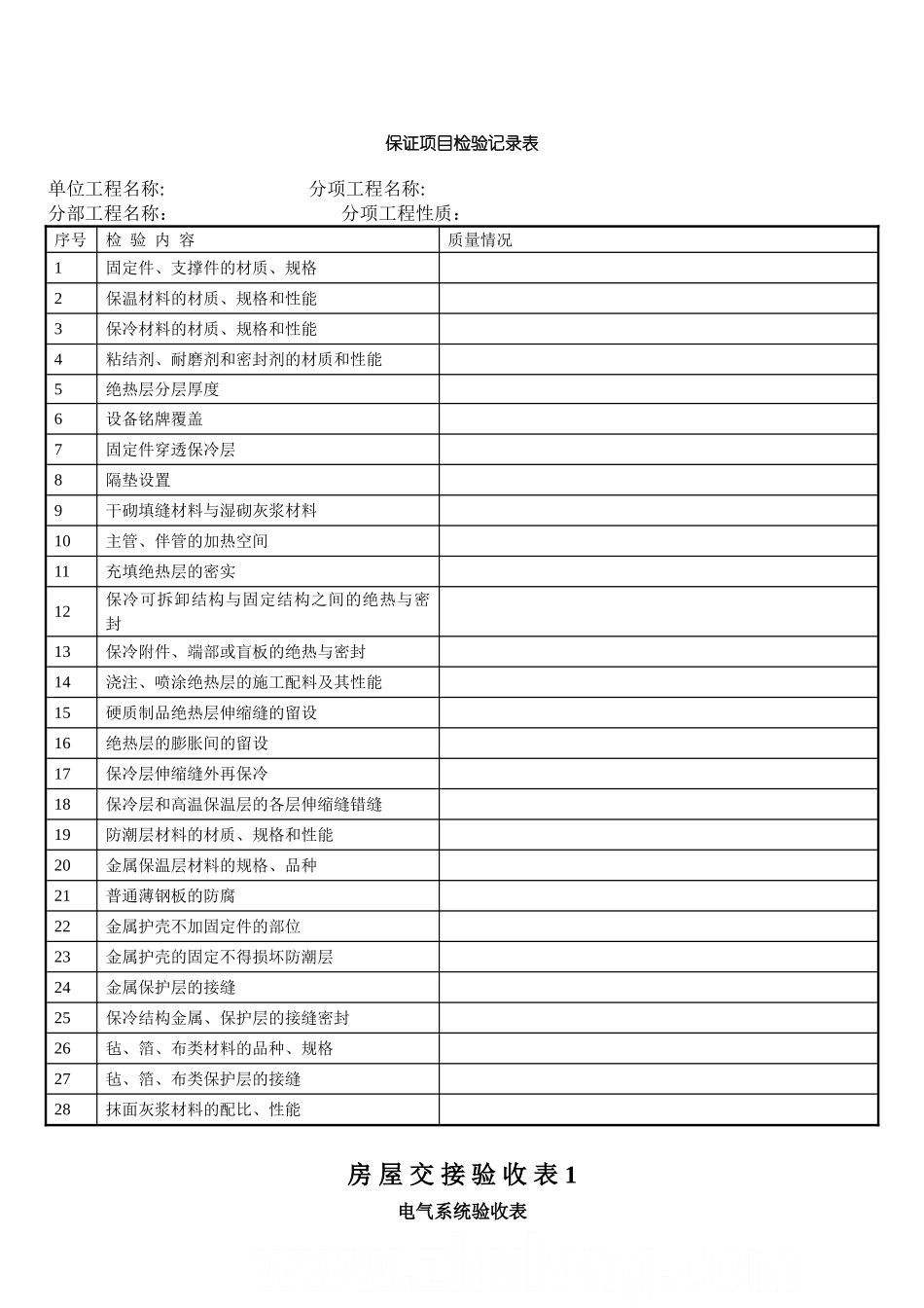 物业承接验收表格_第1页