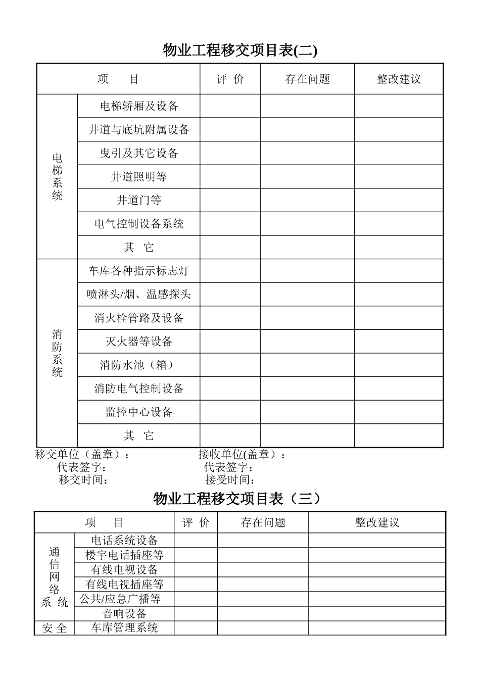 物业移交表格_第2页