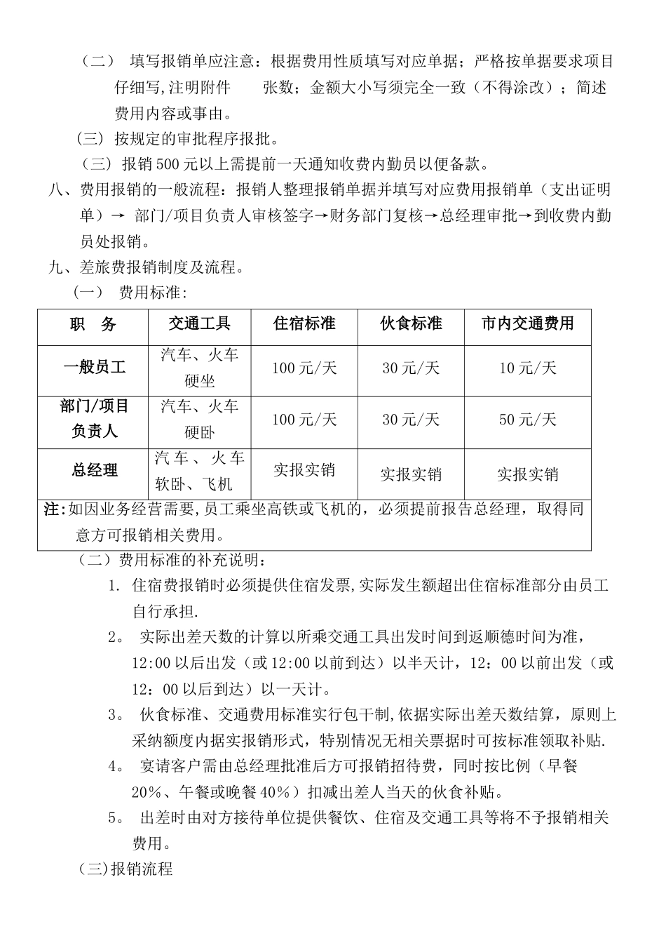 物业管理企业费用报销制度及报销流程_第2页